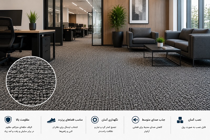 موکت Loop Pile در فضای اداری